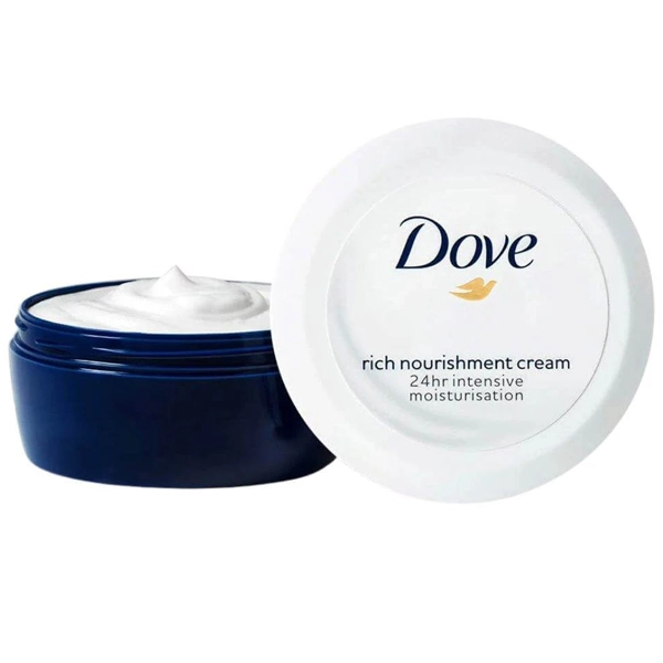 کرم مرطوب کننده داو آبی اصلی مناسب پوست خشک 24 ساعته 150 میل | DOVE Rich Nourishment Cream for face & body 250ml